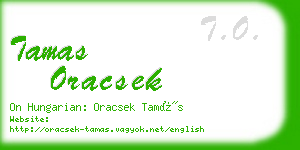 tamas oracsek business card